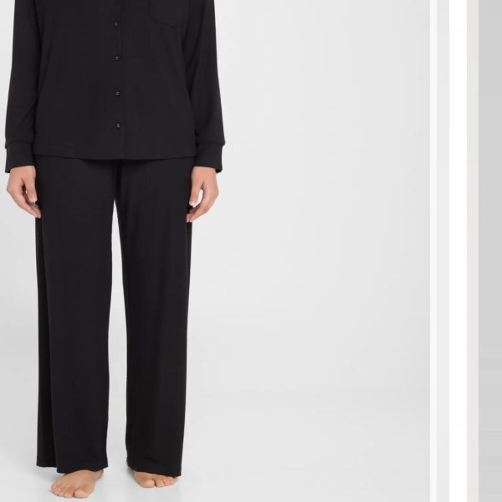 SKIMS Ribbed Soft Lounge Sleep Pant Black XS